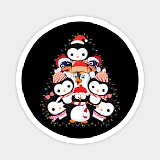 Penguins Christmas Tree T-shirt Magnet